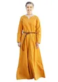 Produktbild: Battle-Merchant – Leichtes Mittelalter Kleid Milla – Wikinger Kleid für Damen – Mittelalter, Kostüm, LARP, Fantasy (S, Senfgelb)