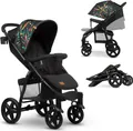 Produktbild: LIONELO Annet Buggy bis 22 kg mit Liegefunktion, Kinderwagen klein zusammenklappbar mit Zubehör, Eva-Schaum-Räder, Moskitonetz, Fußdecke Getränkehalter, Korb