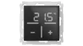Produktbild: Homematic IP Smart Home  Glas-Wandthermostat mit CO2-Sensor, schwarz, HmIP-WGTC-