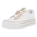 Produktbild: Ital Design Damenschuhe Freizeitschuhe Sneakers Low, 4200-, Kunstleder, Gold Weiß, Gr. 39