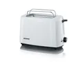 Produktbild: Severin Automatik-Toaster mit Brötchenaufsatz, 700 W, weiß/schwarz – Hochwertiger Toaster mit Krümelschublade für perfekte Toasts