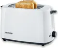 Produktbild: Severin Automatik-Toaster AT 2286 schwarzweiß Toaster Toaster Langschlitz Toaster Schwarz Toaster Edelstahl Toaster Mit Brötchenaufsatz