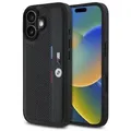 Produktbild: BMW M Perforierte Tricolor Detail Line Hülle iPhone 16 – Schwarz
