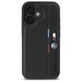 Produktbild: BMW iPhone 16 Hülle Case Cover Tricolor Detail Line M Power Perforated black