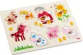 Produktbild: HABA 303183 - Greifpuzzle Oma Lenis Tiere , Holzspielzeug ab 12 Monaten , 8-teiliges Puzzle aus Holz mit bunten Tiermotiven , Mit großen Knöpfen zum Greifen