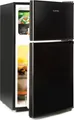 Produktbild: Klarstein Big Daddy - Kühlschrank mit Gefrierfach, Kühl Gefrierkombination, fridge leise, LED, 87-Liter: Kühlschrank mit 61-L und Gefrierschrank 26 L, schwarz