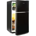 Produktbild: Klarstein - Big Daddy - Kühlschrank Mit Gefrierfach, Kühl Gefrierkombination, Fridge Leise, Led, 87-liter: Kühlschrank Mit 61-l Und Gefrierschrank 26 L, Schwarz