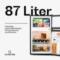 Produktbild: Kühl Gefrierkombination Freistehend Kuhlschrank mit Gefrierfach 87 L Schwarz