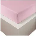 Produktbild: Traumschloss Spannbettlaken Premium Plus, Jersey, Gummizug: rundum, (1 Stück), 260g/m2, 47,5% Mako Baumwolle, 47,5% Lyocell, 5% Elasthan rosa 180-200 cm x 200-220 cm