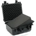 Produktbild: Wiltec Universalkoffer 35x29,5x15 cm schwarz, Schutzkoffer wasserdicht mit Druckausgleichsventil & anpassbaren Schaumstoffmatten