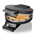 Produktbild: Cloer 180 Waffeleisen für eine Herzwaffel, 930 W, Waffelgröße 16 cm, schwere Backplatten, optische und akustische Fertigmeldung, Metall, schwarz
