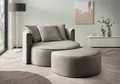 Produktbild: LeGer Home by Lena Gercke XXL-Sessel ISALIE, Rundsessel mit Hocker, Lesesessel, Loveseat, Big-Sessel (Set), trendige Stoffe, 3 Zierkissen, große Sitzfläche, Cord, Samt, Bouclé