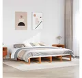 Produktbild: vidaXL Bett, Massivholzbett ohne Matratze Wachsbraun 180x200 Kiefernholz