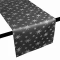 Produktbild: DecoHomeTextil Heimtextilmanufaktur Lurex Tischläufer Sterne Glitzer Weihnachten Christmas Dunkelgrau Rechteckig 40 x 140 cm