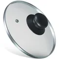 Produktbild: Glasdeckel universal Ø 16cm Dampfaustrittsöffnung Topfdeckel  mit Knopfgriff