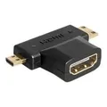 Produktbild: DeLOCK - Video/Audio-Splitter - HDMI - HDMI, 19-polig (W) - Mini-HDMI, 19-polig, 19-polig Micro-HDMI (M) - Schwarz (65446)
