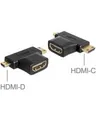 Produktbild: Delock HDMI Splitter W bis mini mikro M Schwarz (65446)