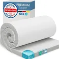 Produktbild: ELONEO Gel Topper 100x200cm, Matratzentopper aus 5 cm hohem Gel-Memory- Schaum, atmungsaktiver 3D-Netz Bezug, Bequeme Matratzenauflage für das Bett