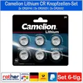 Produktbild: Knopfzellen Batterien 2x CR2032, 2x CR2025, 2x CR2016 Litihum 3V Camelion im Set
