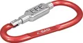 Produktbild: Basi 0006-0104-1400 - Karabinerhaken - Aluminium eloxiert - 3-stellige Zahlenkombination - rot - 0006-0104-1400 (Ø x L) 6mm x 95mm