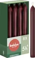 Produktbild: Bolsius Glatte Stabkerzen - Bordeauxrot - 8 Stück im Karton - 17 cm - Länge Brenndauer 5 Stunden - Unparfümierte - Enthält Natürliches Pflanzenwachs - Ohne Palmöl
