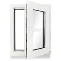 Produktbild: Kellerfenster Kunststoff weiß Dreh-Kipp 50x95 cm(BxH) DIN Rechts 3 -fach Glas