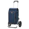 Produktbild: Andersen Einkaufstrolley - klappbar - 61 Liter - mit Kühlfach - Aufhängung für Einkaufswagen - belastbar 50 kg - Aluminium - Trolley - 3-Speichen-Rad Ø 25 cm - Royal Shopper Folke blau