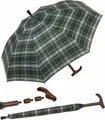 Produktbild: iX-brella Stockregenschirm Stützschirm mit Holzgriff - höhenverstellbar, sehr stabil, im klassischen Design