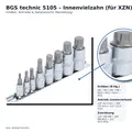 Produktbild: BGS Vielzahn-Nüsse Steckschlüssel-Satz 8tlg  M4 - M16 Innenvielzahn für XZN