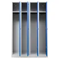 Produktbild: Gürkan Spind lichtgrau, enzianblau 105036, 4 Schließfächer 117,0 x 50,0 x 180,0 cm