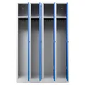 Produktbild: Gürkan Spind lichtgrau, enzianblau 105036, 4 Schließfächer 117,0 x 50,0 x 180,0