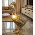 Produktbild: Formano Gans Lampe 60 cm Tisch & Stehlampe E27 40W Kunstharz goldfarben - Gold