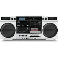Produktbild: MEDION P66538 Kassettenrecorder (Retro Ghettoblaster mit CD-Player, 80er, groß, USB, SD, CD, Kassetten MC, DAB+ Radio Teleskopantenne, Bluetooth, ...