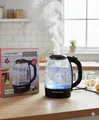 Produktbild: GOURMETmaxx Glas-Wasserkocher 1,7L Frostglas Design Wasserkocher