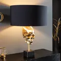 Produktbild: riess-ambiente Extravagante Tischlampe SKULL 56cm schwarz gold Metall Totenkopf Skulptur Leuchte Tischleuchte Lampe