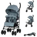 Produktbild: Chipolino Kinder-Buggy Milano, EVA-Material, 360° drehbar, 5-Punkt-Gurt, Sonnendach, Dach mit Fenster grau|grün