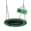 Produktbild: HUDORA Start Nestschaukel - Höhenverstellbare Schaukel mit 90cm Durchmesser - Hochwertige Kinderschaukel mit geschlossener Sitzfläche bis 100 kg - Wetterbeständige Indoor- & Outdoor-Korbschaukel, grün
