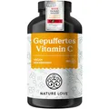 Produktbild: NATURE LOVE® Gepuffertes Vitamin C - Hochdosiert mit 1000mg Vitamin C je Tagesdosis - 365 Kapseln - pH-neutral & gut verträglich - Vegan