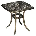 Produktbild: Outsunny Beistelltisch mit Schirmloch für Garten 54 x 54 x 52,5 cm Bronze