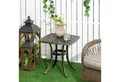 Produktbild: Outsunny Gartentisch Kaffeetisch mit Schirmloch und Aluminiumrahmen, für Garten, Balkon (Terrassentisch, 1-St., Beistelltisch), Bronze, 54 x 54 x 52,5 cm