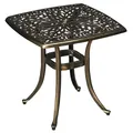 Produktbild: Beistelltisch, Terrassentisch mit Schirmloch, Aluminiumrahmen für Garten, Bronze