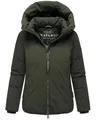 Produktbild: Navahoo Damen warme Winterjacke mit 2-Wege-Reißverschluss Blütenlicht 14 Dark Olive Gr. 4XL