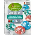 Produktbild: Heitmann Eierfarben, Silberglanz glitzerndes Osternest Blau Grün und Rot Glitzerfolie Kaltfarben, 1 stück