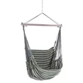 Produktbild: Chico Hängesessel 190 x 95 cm Baumwollgewebe grau-grün (inkl. Drehwirbel, Karabiner und Kette)