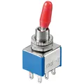 Produktbild: KNX2 Miniatur-Kippschalter 2x UM 250V/3A rote Plastikkappe