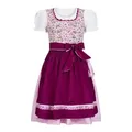 Produktbild: Nübler Dirndl Mädchen Dirndl im traditionellen Stil Kinder Trachten (Dirndl Set NADJA, 3-tlg., Dirndl Kleid mit Bluse und Schürze) Kinder Tracht im bayerischen Stil - Trachtenmode Kinder lila 98