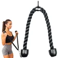 Produktbild: MuscleForge Trizepsseil Lang 120 cm – Extra Lang Kabelzug Seil für Trizeps & Bizeps – Trizeps-Tau mit Karabiner – Kabelzuggriff für Seilzug, Latzug, Fitnessstudio & Home Gym, bis 200 kg belastbar