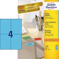 Produktbild: AVERY Zweckform Universal Etiketten 105 x 148 mm blau 400 Etiketten