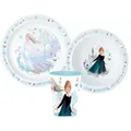 Produktbild: Disney Frozen Weihnachts Kinder Geschirr-Set 3-teilig – Teller, Schüssel & Henkelbecher – Elsa, Anna & Olaf – Offizielles Eiskönigin Frühstücksset