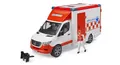 Produktbild: bruder 02676 - Mercedes-Benz Sprinter Ambulanz integriertes Light & Sound Modul Krankentrage Fahrer Einsatzfahrzeug Sanitäter Rettungswagen Rettungs-Dienst bworld 1:16